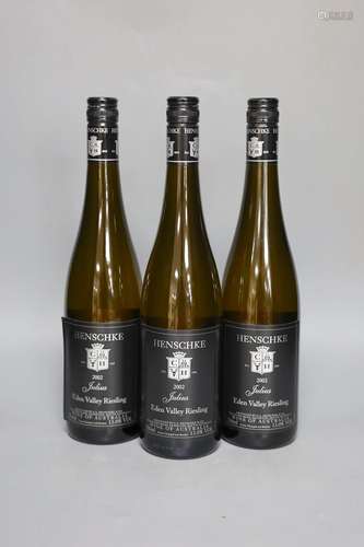 Three bottles Henschke Julius Riesling - Eden Valley OC, 200...