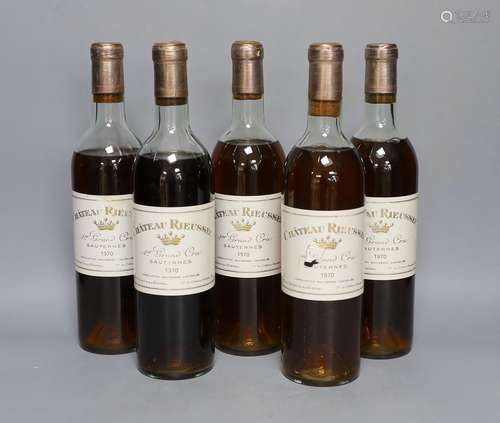 Five bottles Chateau Rieussec 1er Cru Classe - Sauternes 197...