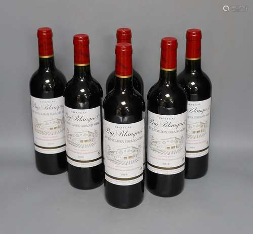 Six bottles Chateau Puy-Blanquet -St Emilion Grand Cru, 2010...