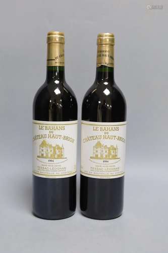 Two bottles Chateau Bahans-Haut Brion (2nd wine of Chateau H...