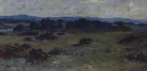 Early 20th century English School, oil on board, Landscape s...