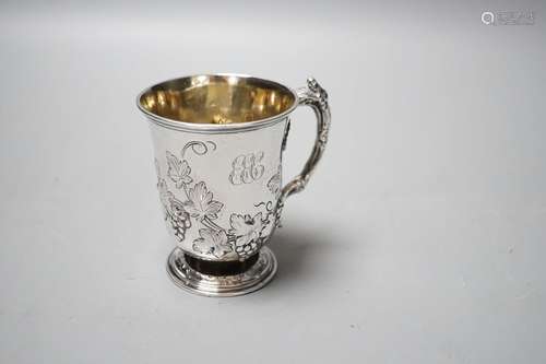 A Victorian embossed silver christening mug, Edward & Jo...