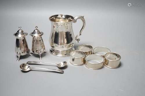 A George II silver baluster mug, John Payne, London, 1752, 9...