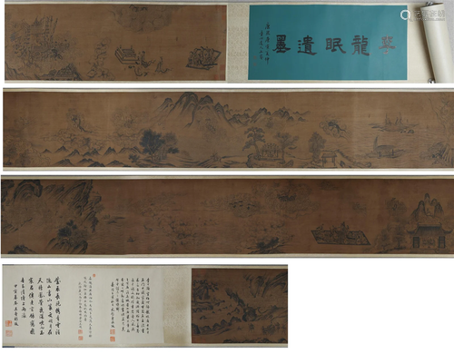 A Chinese Hand Scroll Painting By Li Gonglin