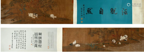 A Chinese Hand Scroll Painting By Chen Juzhong