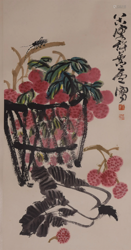 A Chinese Painting By Xu Linlu on Paper Album