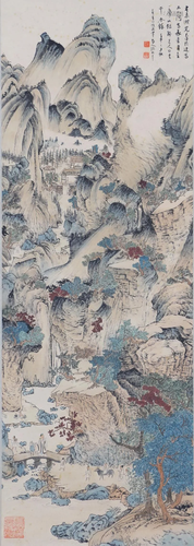 A Chinese Scroll Painting By Zhang Daqian