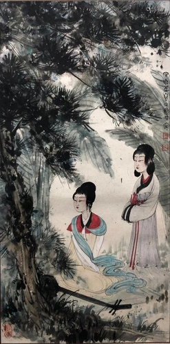 A Chinese Scroll Painting By Fu Baoshi