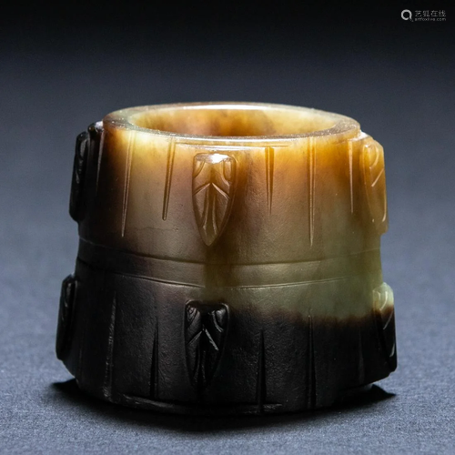 A Chinese Carved Jade Cong Han Dyn.