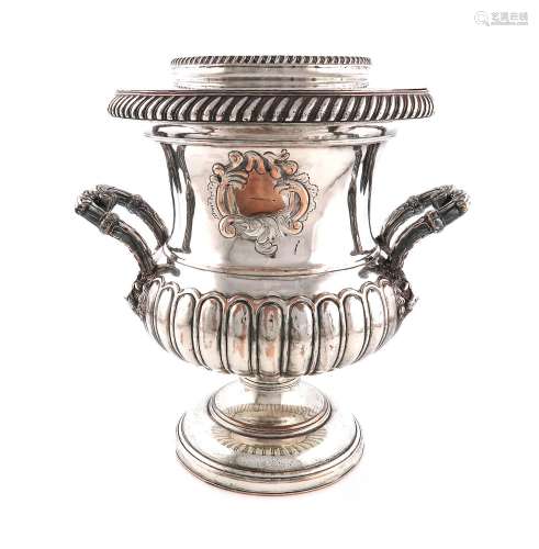 An early 19th century old Sheffield plated wine cooler, unma...