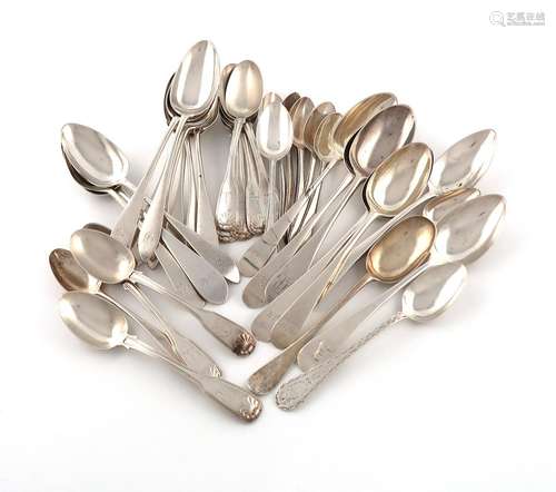 A collection of Scottish silver flatware, comprising: a set ...