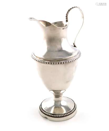 An early 19th century Dutch silver cream jug, probably by He...