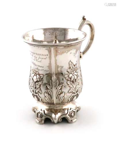 A 19th century Indian colonial silver mug, by Hamilton and C...