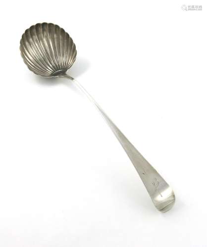 A George III silver Old English pattern soup ladle, probably...