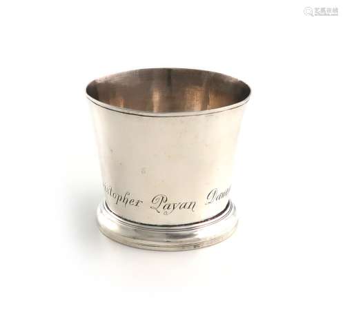 A George II silver beaker, by Richard Burcombe, London 1730,...
