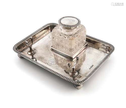 A late-Victorian silver inkstand, by H. Atkin, Sheffield 189...