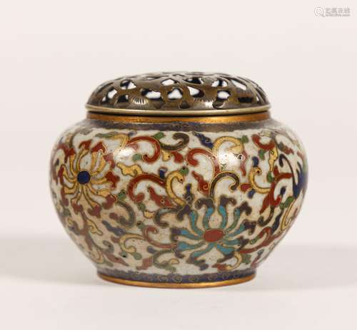 Cloisonne-Raeucherdose.