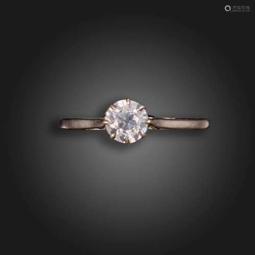 A diamond solitaire ring, the transitional round brilliant-c...