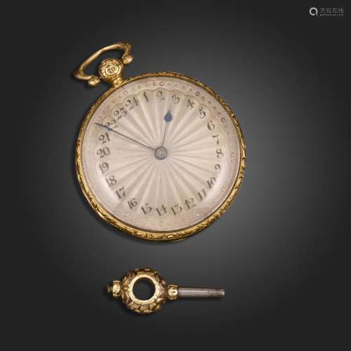 A William IV 18ct gold open-faced pocket watch, with 24 hour...