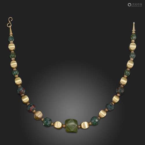 A 19th century Archaeological Revival necklace, attributed t...