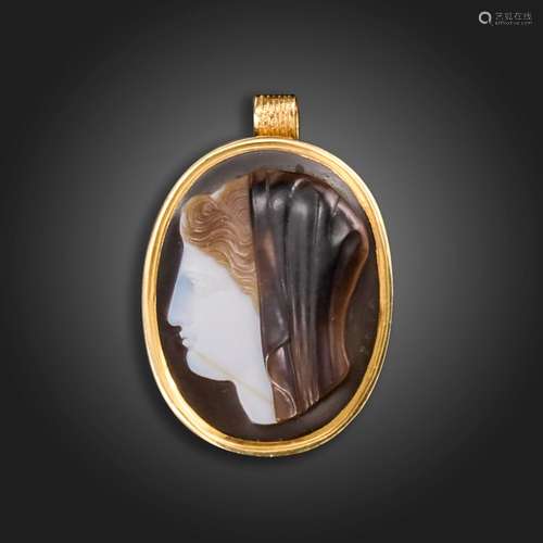 An early 19th century sardonyx cameo by Filippo Rega (1761 -...