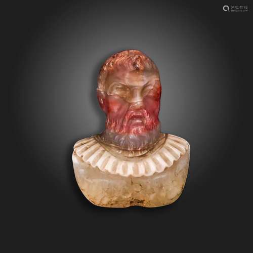 An early 17th century carved hardstone bust, possibly depict...