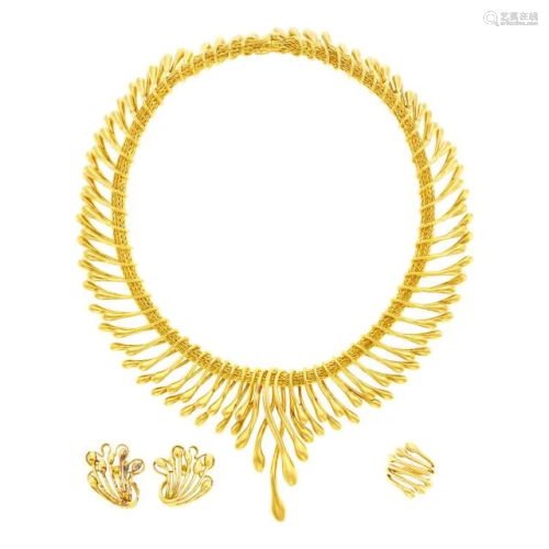 Ilias Lalaounis Gold Fringe 'Biosymboles' Necklace...