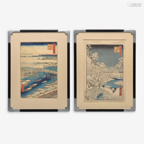 Utagawa Hiroshige 歌川広重 浮世绘两幅
