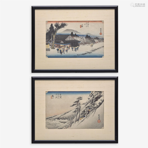 Utagawa Hiroshige 歌川広重 浮世绘两幅