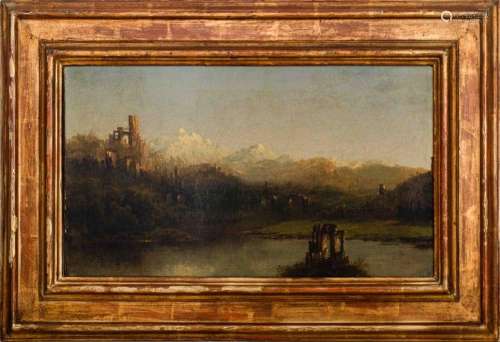 Henry Cole Attr. Oil on Canvas Mythical Landscape