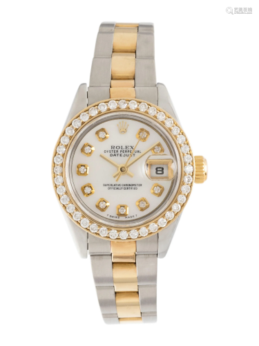 ROLEX, REF. 79173 STAINLESS STEEL, 18K YELLOW GOLD AND DIAMO...
