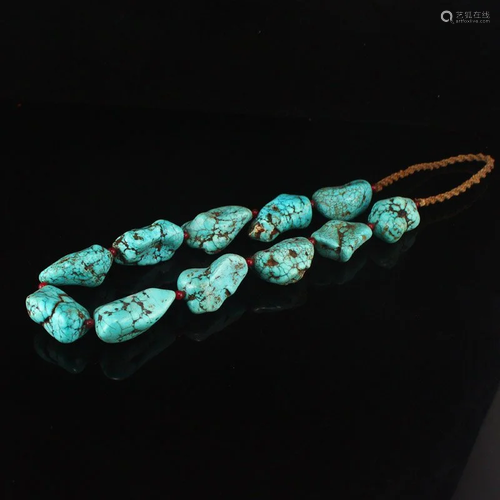 Turquoise Original Stone Beads Necklace