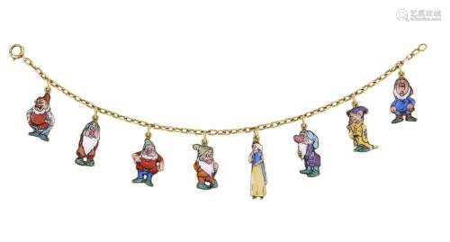 CARTIER ENAMEL AND GOLD 'SNOW WHITE AND THE SEVEN DWARFS...