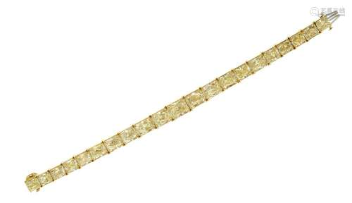 CARTIER COLORED DIAMOND AND DIAMOND BRACELET