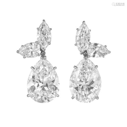 PAIR OF DIAMOND DROPS