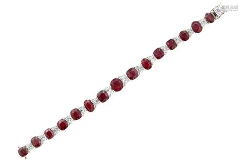 RUBY AND DIAMOND BRACELET