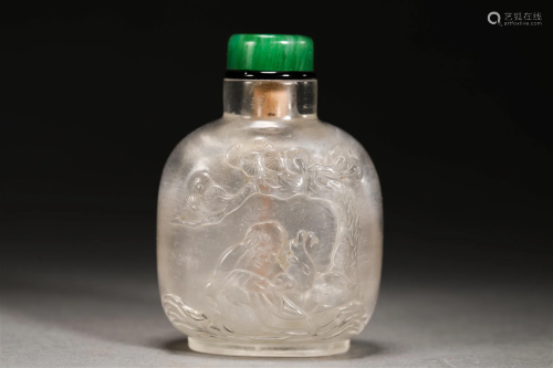 Qing Dynasty crystal snuff bottle