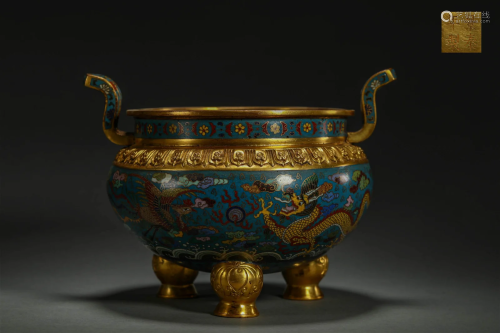 Cloisonne stove in Qing Dynasty