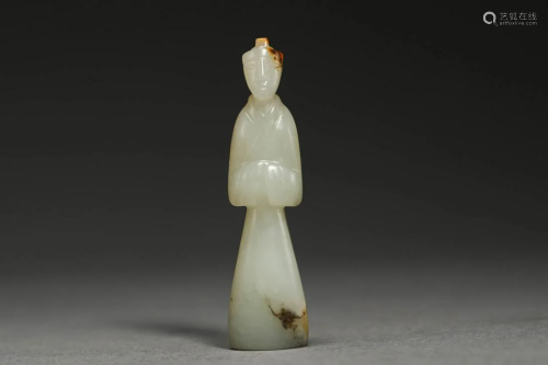 White jade servant in the Warring States Period