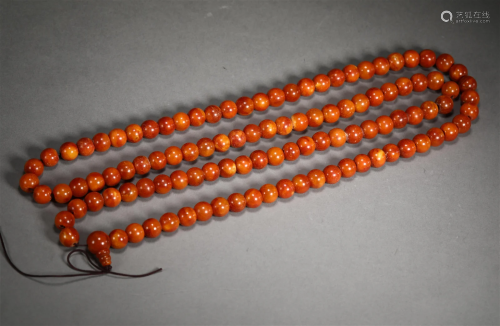 Wax Buddha beads in Qing Dynasty