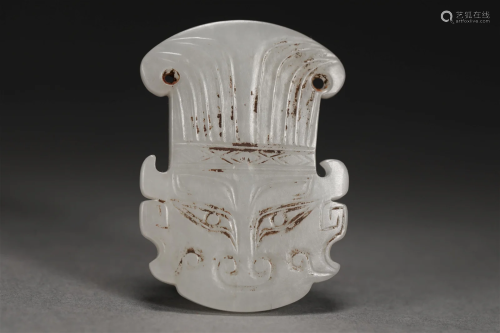 Jade ornaments on animal faces in Ming Dynasty