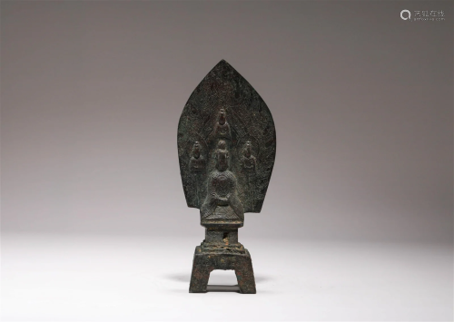 Bronze bench Buddha of Northern Wei Dynasty
