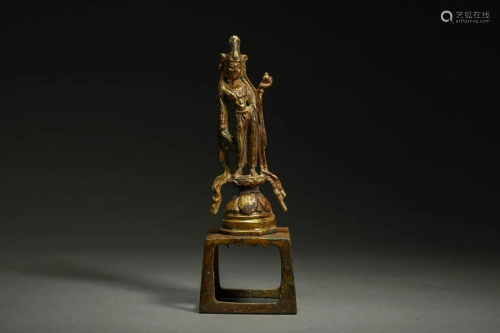 Bronze gilded Buddha statue of Northern Wei Dynasty