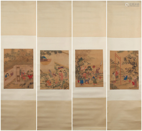 Four screens of Li Tangying's play