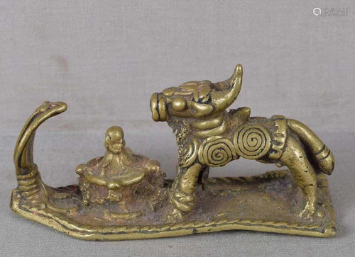 18c Indian bronze SHIVA LINGAM with NANDI bull & NAGA co...