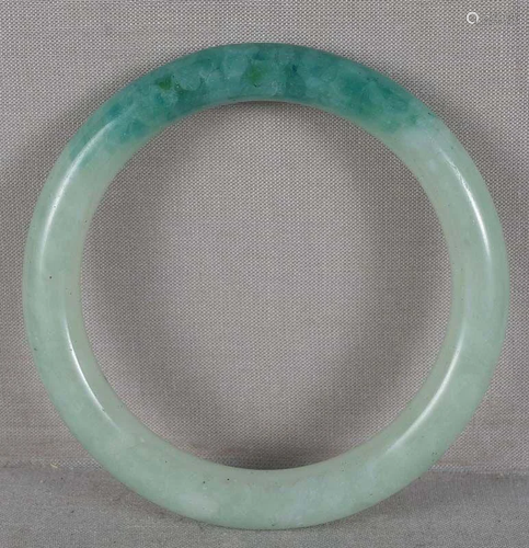 19c Chinese Peking glass colored jadeite bangle BRACELET