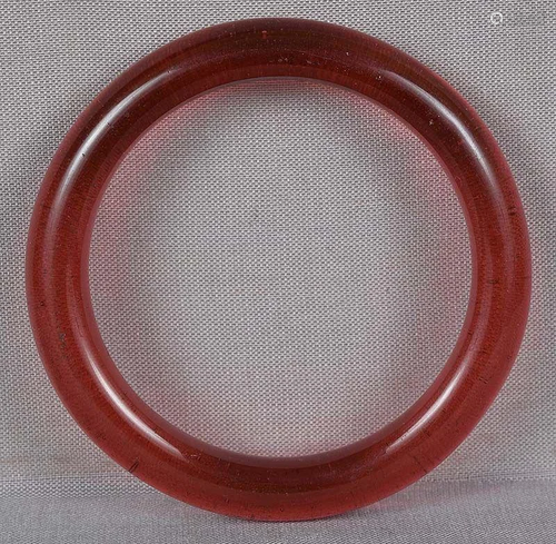 19c Chinese Peking glass red bangle baby BRACELET