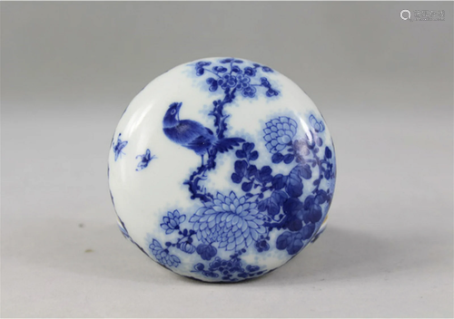 A Chinese Blue and White Porcelain Box