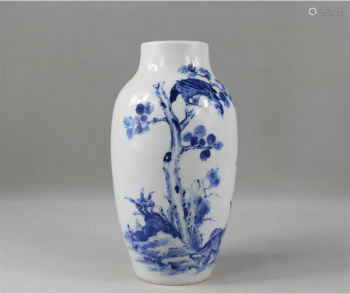 A Chinese Blue and White Porcelain Vase