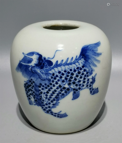 A Chinese Blue and White Porcelain Jar